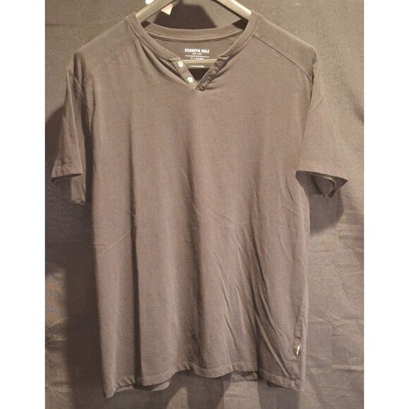 Kenneth Cole Men's Slim Fit Techni-Cole Stretch 2 Button T Shirt Black XL - Picture 1 of 11